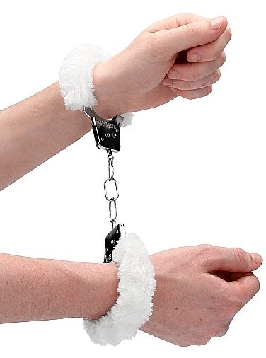 Белые пушистые наручники OUCH! White - Shots Media BV - купить с доставкой в Москве