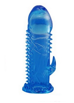 Голубая насадка с усиками и отростком для стимуляции клитора - Sextoy 2011 - в Москве купить с доставкой