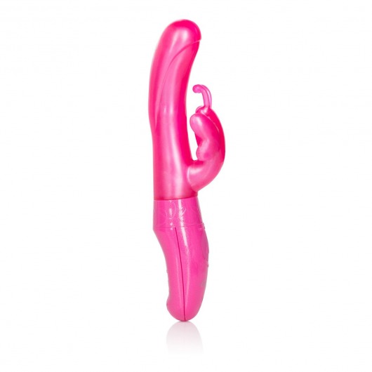 Розовый вибромассажер Fluttering Butterfly Vibes - 22 см. - California Exotic Novelties
