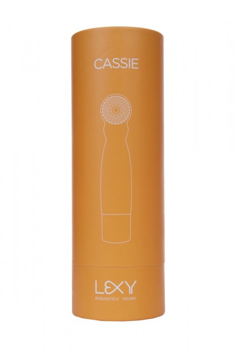 Оранжевый вибратор Cassie с усиками - 17 см. - Lexy