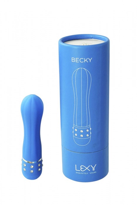 Синий вибратор Becky - 11,5 см. - Lexy