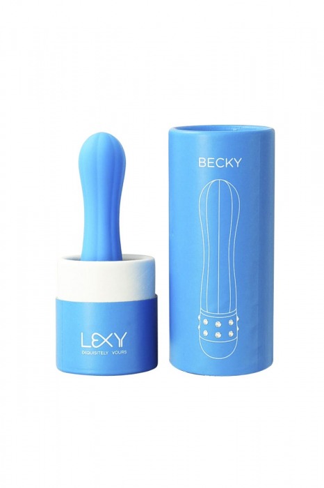 Синий вибратор Becky - 11,5 см. - Lexy