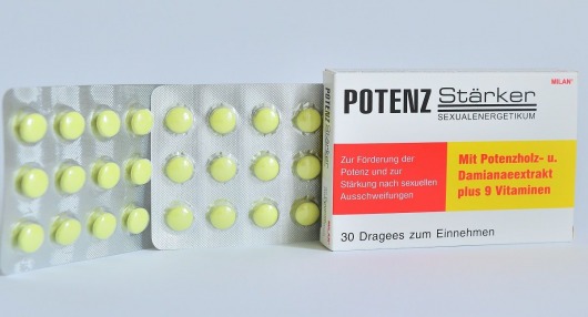 БАД для мужчин Potenzstarker - 30 драже (437 мг.) - Milan Arzneimittel GmbH - купить с доставкой в Москве