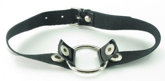 Кляп с кольцом и лаковым ремешком - БДСМ Арсенал - купить с доставкой в Москве