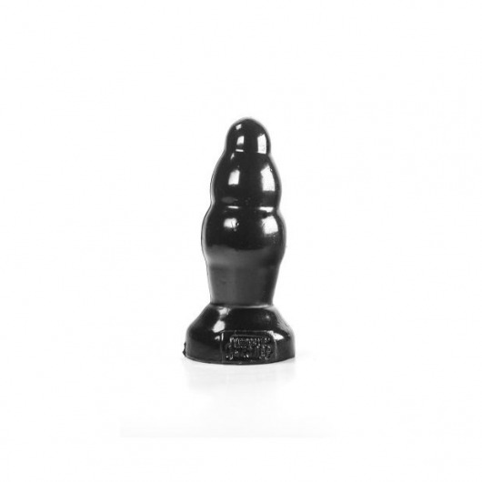 Черная рельефная анальная пробка Butt Bullet - 15 см. - O-Products