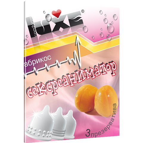 Презервативы Luxe Trio  Сексреаниматор  с ароматом абрикоса - 3 шт. - Luxe - купить с доставкой в Москве