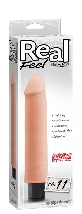 Реалистичный вибромассажер Real Feel Lifelike Toyz №11 - 26 см. - Pipedream