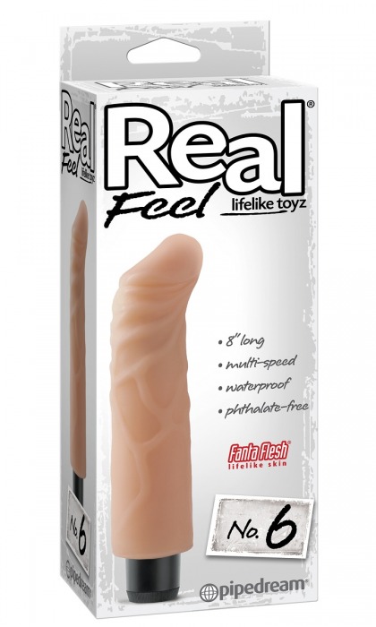 Реалистичный вибромассажер Real Feel Lifelike Toyz №6 - 19,7 см. - Pipedream