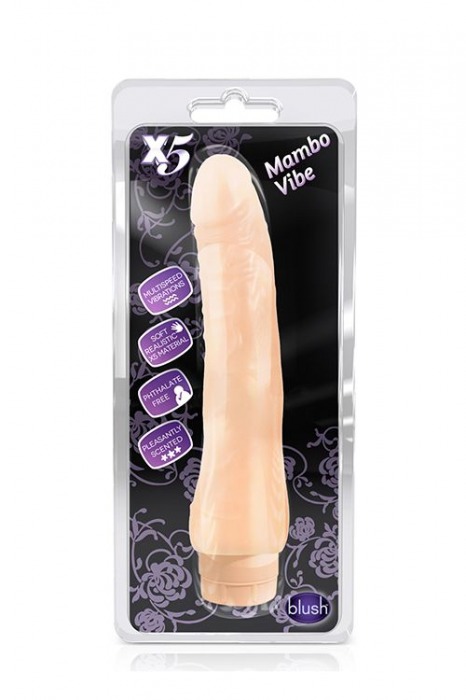 Реалистичный вибратор X5 MAMBO VIBE NATURAL - 22,8 см. - Blush Novelties