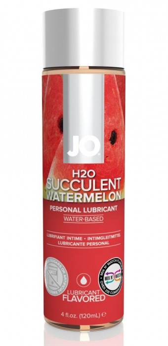 Лубрикант на водной основе с ароматом арбуза JO Flavored Watermelon - 120 мл. - System JO - купить с доставкой в Москве