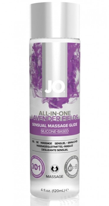 Массажный гель ALL-IN-ONE Massage Oil Lavender с ароматом лаванды - 120 мл. - System JO - купить с доставкой в Москве