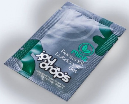 Пробник смазки на водной основе с ароматом мяты JoyDrops Mint - 5 мл. - JoyDrops - купить с доставкой в Москве