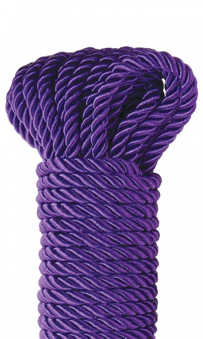 Фиолетовая веревка для фиксации Deluxe Silky Rope - 9,75 м. - Pipedream - купить с доставкой в Москве