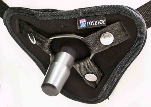 Страпон с 2 насадками и вибрацией UniStrap - 20 и 18 см. - LOVETOY (А-Полимер) - купить с доставкой в Москве