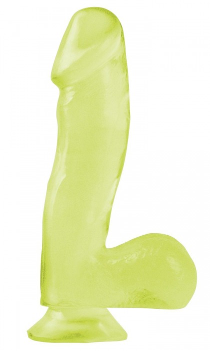 Светящийся в темноте фаллоимитатор с присоской Basix Rubber Works 6.5  Dong with Suction Cup - 17,8 см. - Pipedream