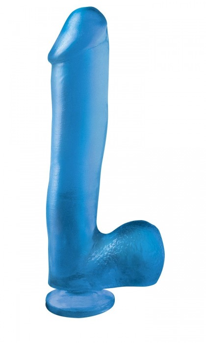 Голубой фаллоимитатор на присоске 10  Dong with Suction Cup - 26 см. - Pipedream