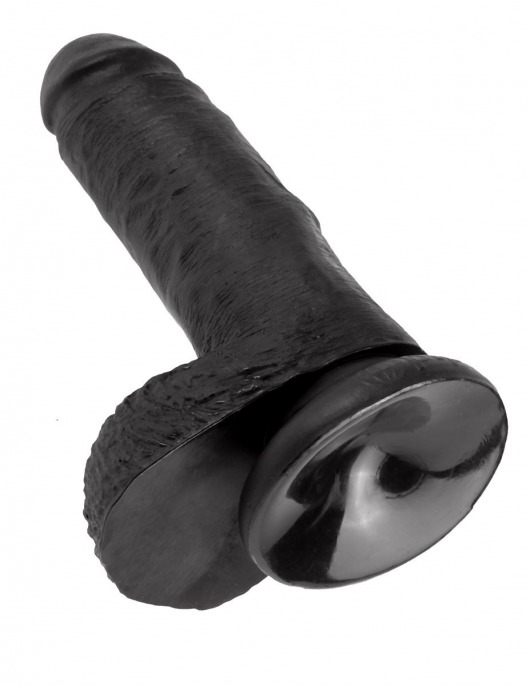Чёрный фаллоимитатор с мошонкой 7  Cock with Balls - 19,4 см. - Pipedream