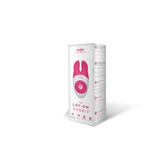 Розовый вибростимулятор с ушками The Lay-on Rabbit - The Rabbit Company
