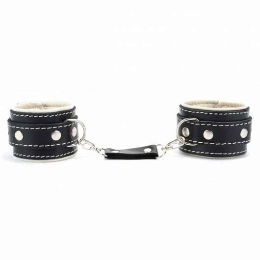 Оковы на ноги со светлым подкладом - БДСМ Арсенал - купить с доставкой в Москве