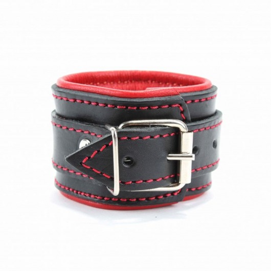 Оковы на руки с красным подкладом - БДСМ Арсенал - купить с доставкой в Москве