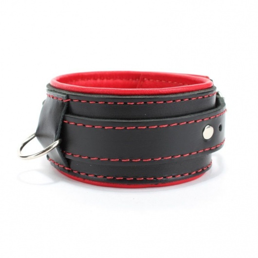 Ошейник с красным подкладом - БДСМ Арсенал - купить с доставкой в Москве