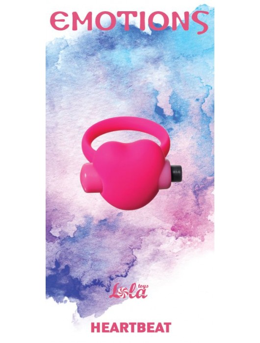 Розовое эрекционное виброколечко Emotions Heartbeat - Lola Games - в Москве купить с доставкой
