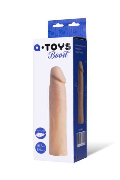 Реалистичная насадка с ярко выраженной головкой - 16,5 см. - A-toys - в Москве купить с доставкой