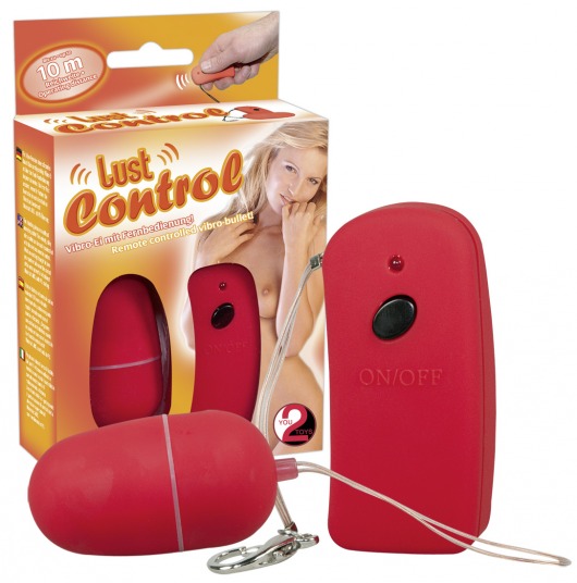Красное виброяйцо с пультом ДУ Lust Control - Orion
