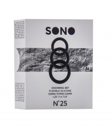 Набор из 3 серых эрекционных колец SONO No.25 - Shots Media BV - в Москве купить с доставкой