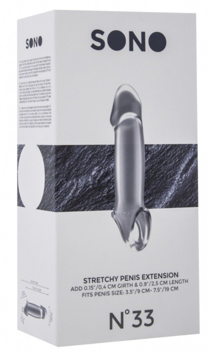 Прозрачная насадка с подхватом Stretchy Penis Extension No.33 - Shots Media BV - в Москве купить с доставкой