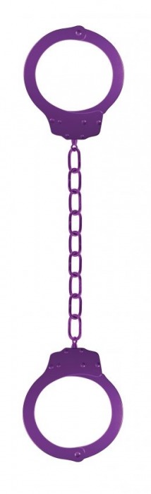 Фиолетовые металлические кандалы Metal Ankle Cuffs - Shots Media BV - купить с доставкой в Москве