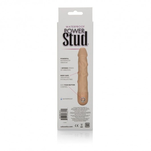 Реалистичный вибромассажер Waterproof Power Stud Rod - 22,8 см. - California Exotic Novelties