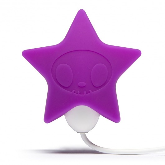 Фиолетовый клиторальный стимулятор-звезда SILICONE PINK STAR CLITORAL VIBRATOR - Tokidoki