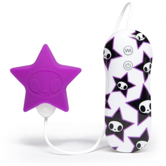 Фиолетовый клиторальный стимулятор-звезда SILICONE PINK STAR CLITORAL VIBRATOR - Tokidoki