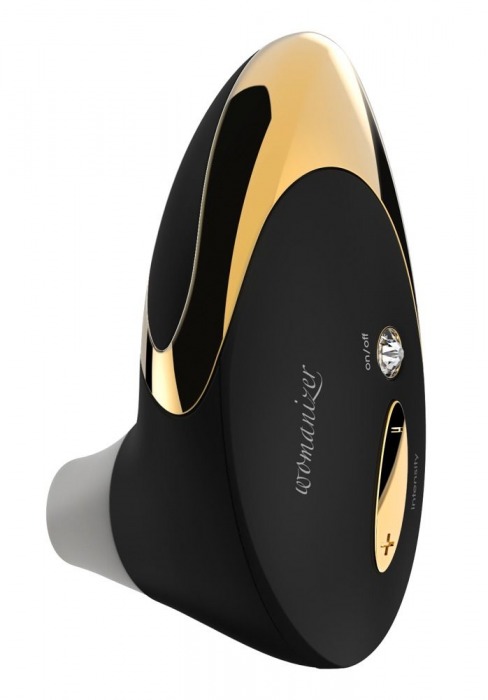 Чёрно-золотой бесконтактный вакуумный стимулятор клитора Womanizer W500 Pro - Womanizer
