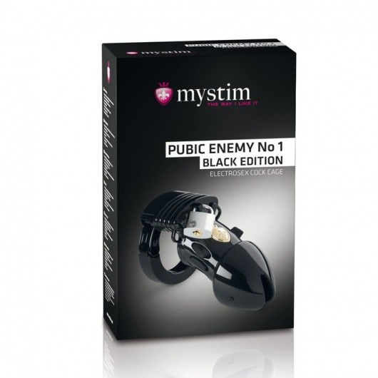 Пояс верности с электростимуляцией Mystim Pubic Enemy No1 Black Edition - MyStim - купить с доставкой в Москве