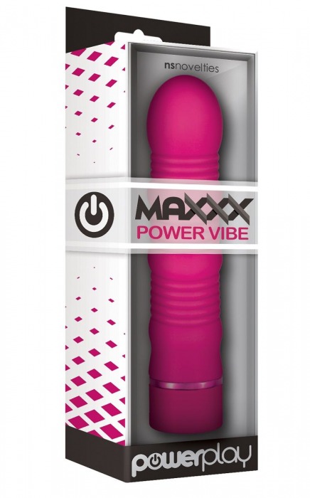 Ярко-розовый водонепроницаемый вибромассажер PowerPlay Maxx Power Vibe - 19 см. - NS Novelties