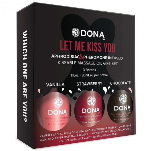 Подарочный набор массажных масел DONA Let me kiss you - System JO - купить с доставкой в Москве