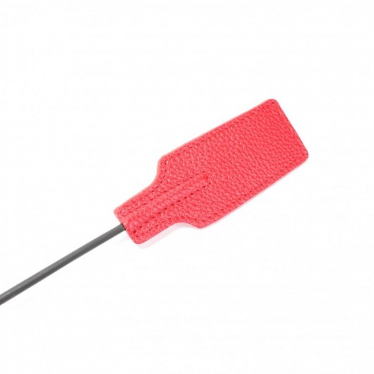 Красный кожаный стек с прямоугольным шлепком - 68 см. - БДСМ Арсенал - купить с доставкой в Москве