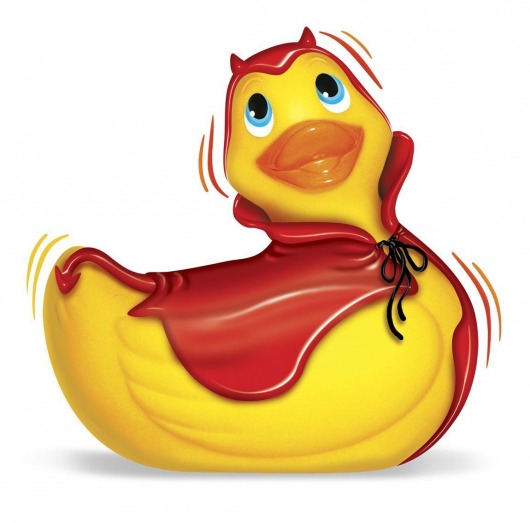 Вибратор утка-дьяволенок I Rub My Duckie Red Devil Travel Size - Big Teaze Toys