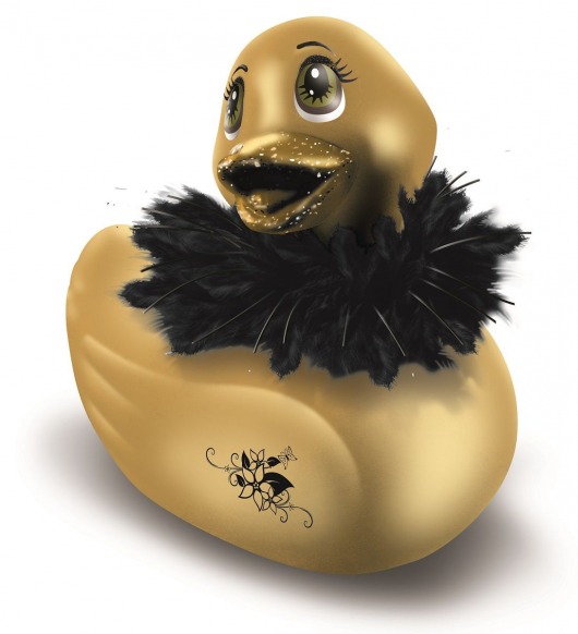 Золотистый массажер-уточка I Rub My Duckie Paris Gold Travel Size - Big Teaze Toys