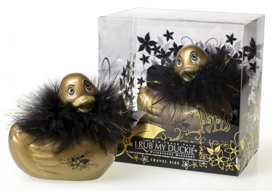 Золотистый массажер-уточка I Rub My Duckie Paris Gold Travel Size - Big Teaze Toys