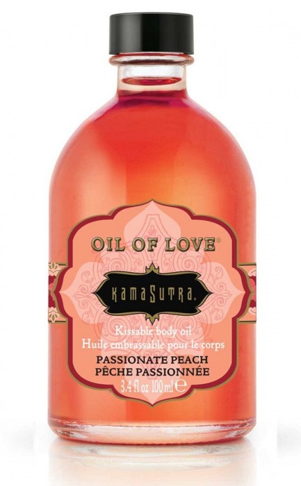 Масло для тела Oil Of Love Passionate Peach с ароматом персика - 100 мл. - Kama Sutra - купить с доставкой в Москве
