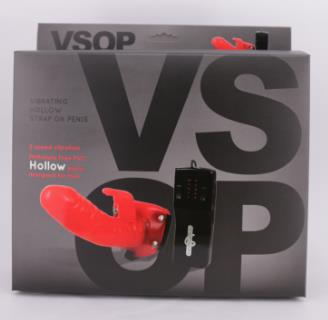 Страпон с вибрацией и клиторальным стимулятором VSOP - 17,5 см. - Seven Creations - купить с доставкой в Москве