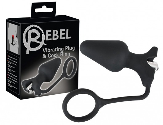 Эрекционное кольцо с анальной вибропробкой Rebel - Orion - в Москве купить с доставкой