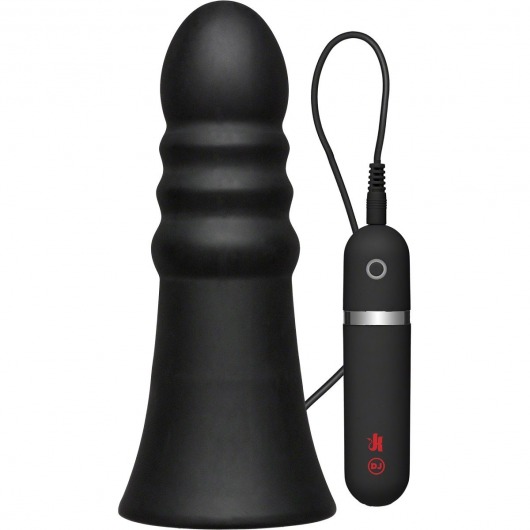 Анальная вибропробка Kink Vibrating Silicone Butt Plug Ridged 8  - 20,32 см. - Doc Johnson