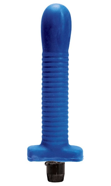Синий многоскоростной силиконовый вибратор - 18 см. - Dream Toys