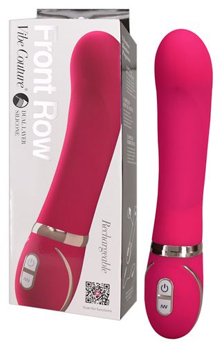 Розовый вибромассажер для точки G Front Row Pink GR - 22 см. - Orion