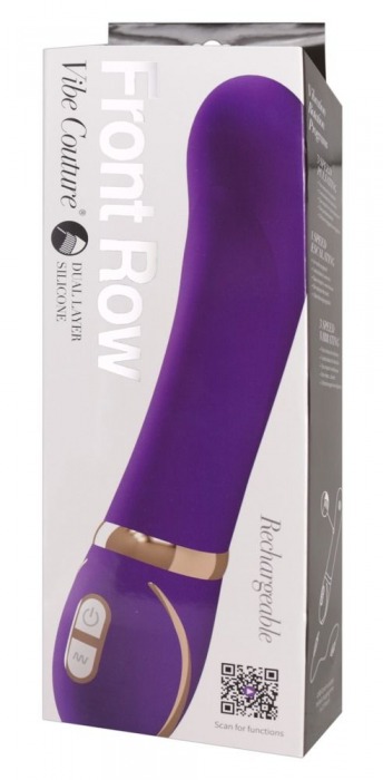 Фиолетовый вибромассажер для точки G Front Row Pink GR - 22 см. - Orion
