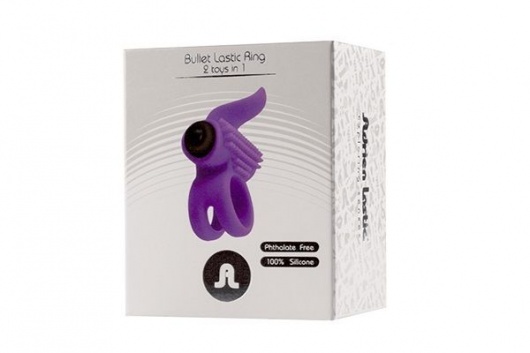 Эрекционное кольцо с подхватом мошонки и стимуляцией клитора Bullet Lastic Ring - Adrien Lastic - в Москве купить с доставкой